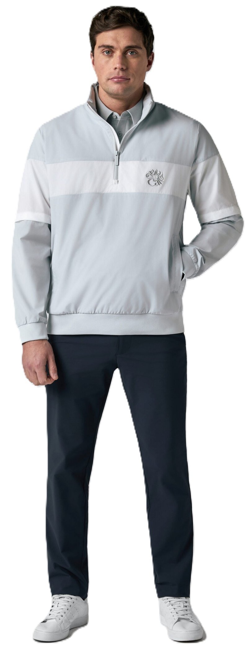 Callaway Modern Traveler Half Zip Convertible herr jacka, gray dawn