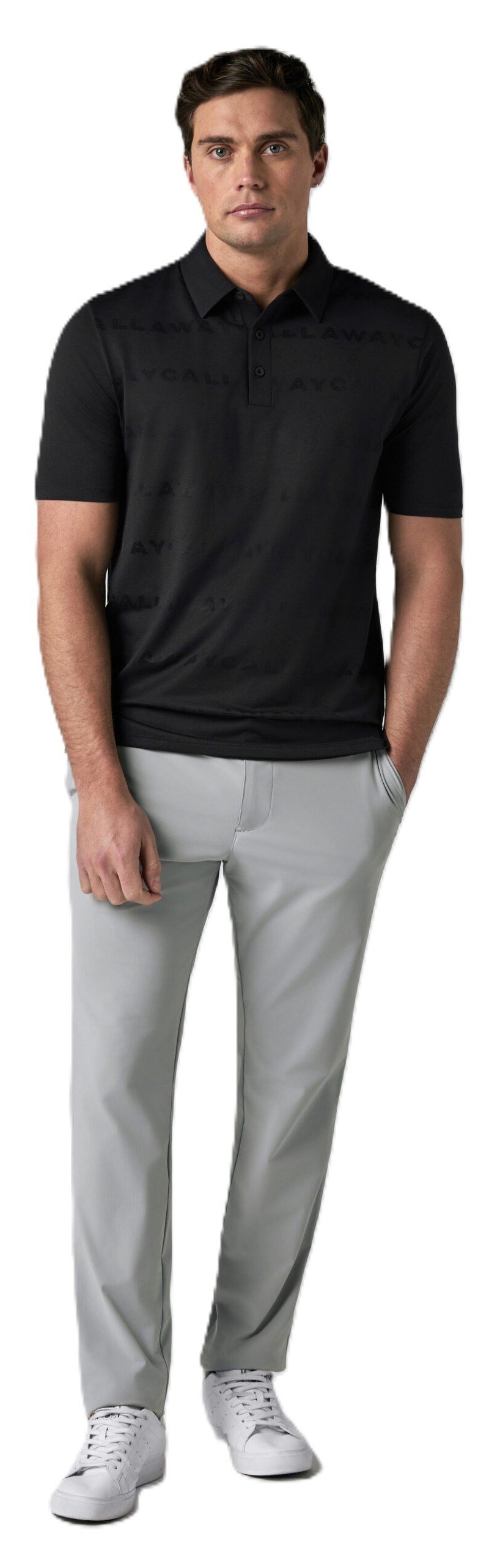 Callaway Mid Century Jacquard herr polo, anthracite