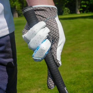 Mizuno Double Grip herr golfhandske, vit