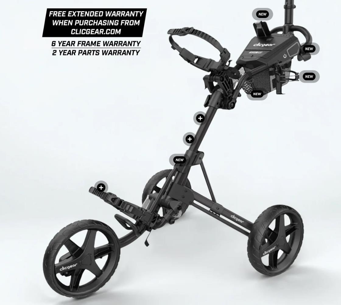 Clicgear 4.5 manuell vagn, svart