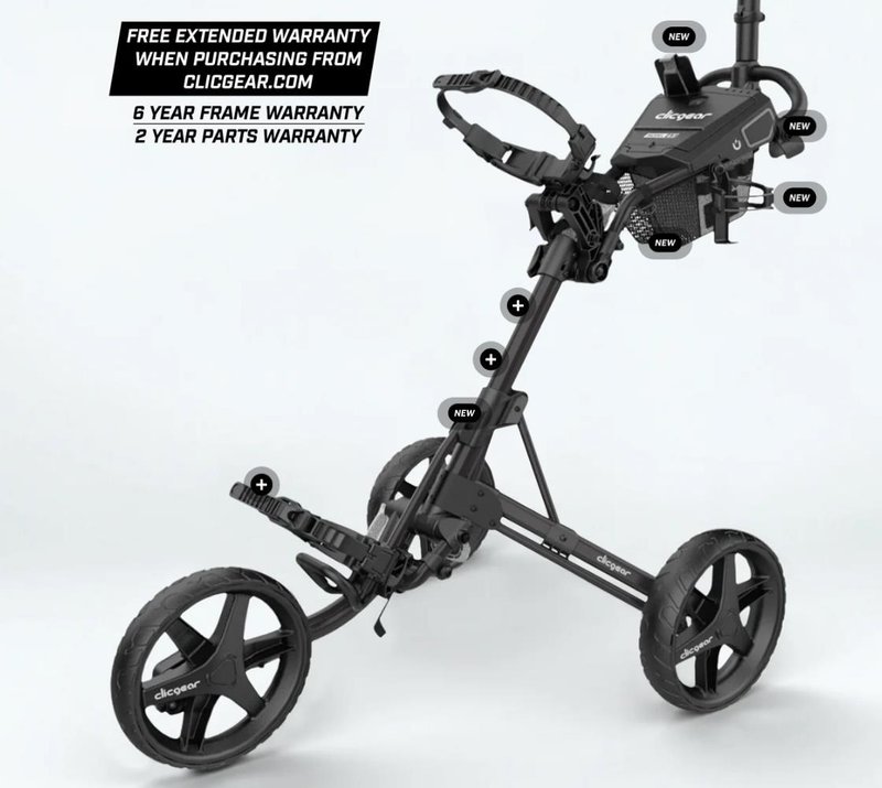 Clicgear 4.5 manuell vagn, svart