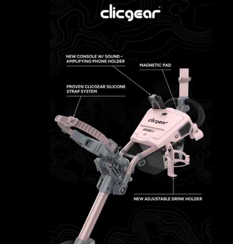 Clicgear 4.5 manuell vagn, rosa
