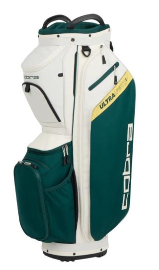 Cobra Ultralight 2 cart bag, sugared almond/dark myrtle/sunny yellow