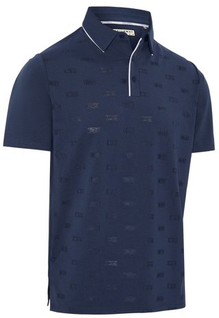 Callaway Mid Century Jacquard herr polo, medieval blue