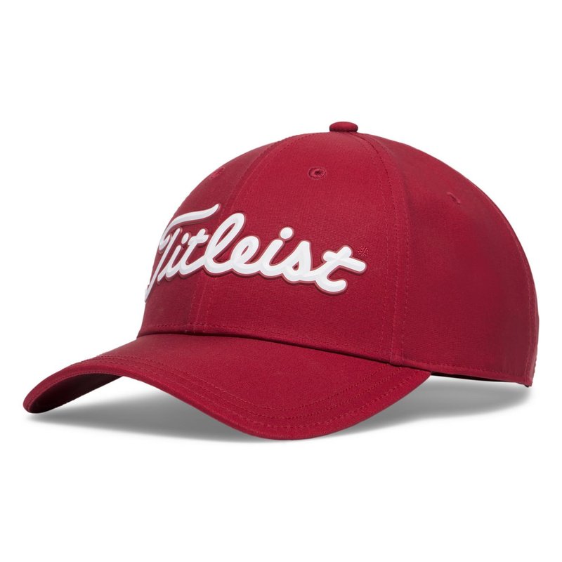 Titleist Players Ball Marker herr keps, karmosin/vit
