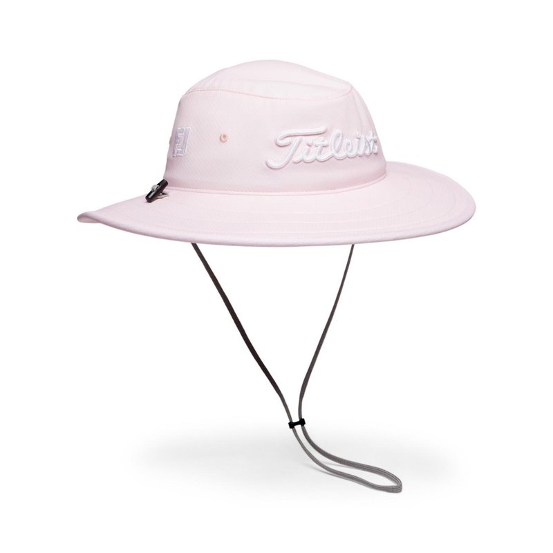 Titleist Tour Aussie herr bucket hat, ljusrosa/vit