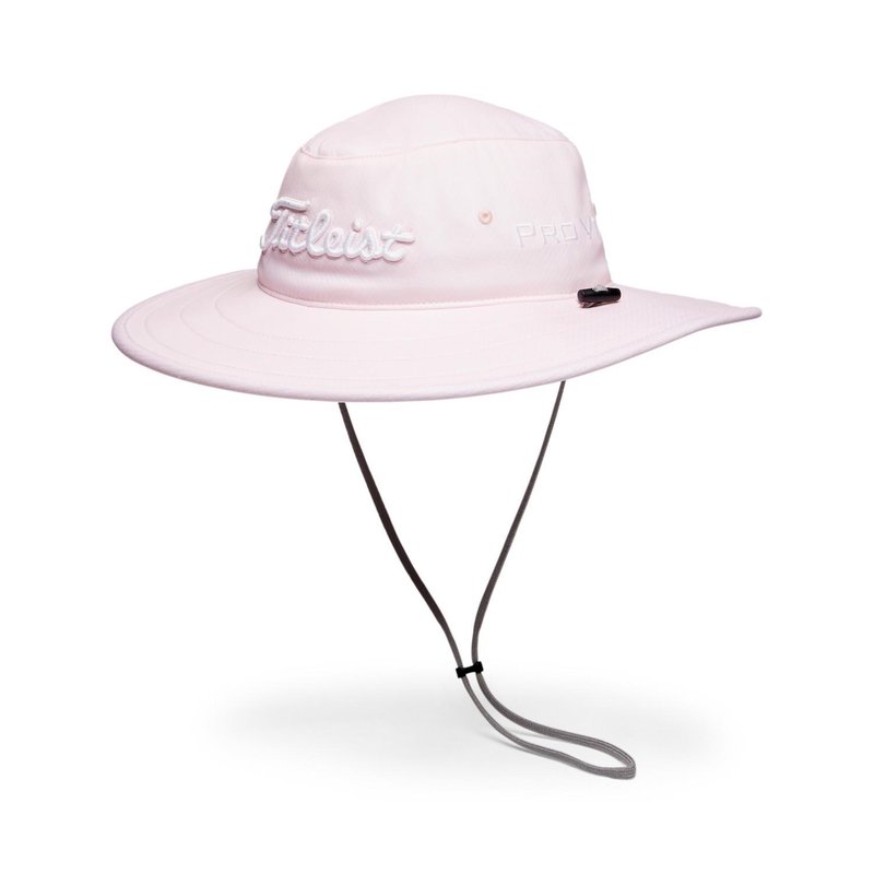 Titleist Tour Aussie herr bucket hat, ljusrosa/vit