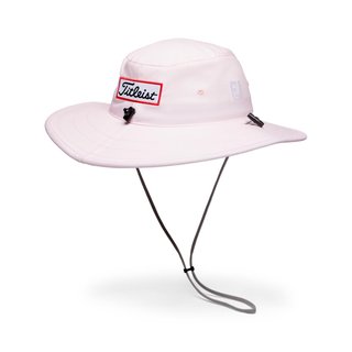 Titleist Tour Aussie herr bucket hat, ljusrosa/vit