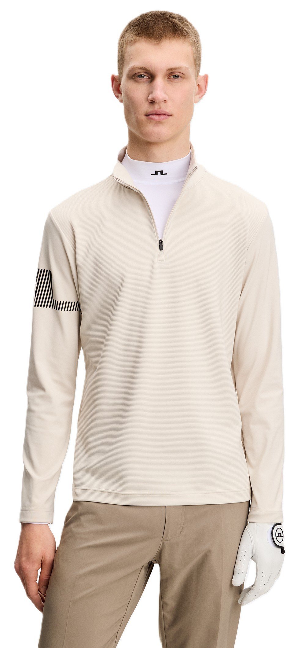 J.Lindeberg Heath Strike Mid Layer herr sweatshirt, moonbeam