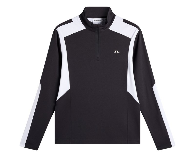 J.Lindeberg Lukas Quarter Zip herr sweatshirt, svart
