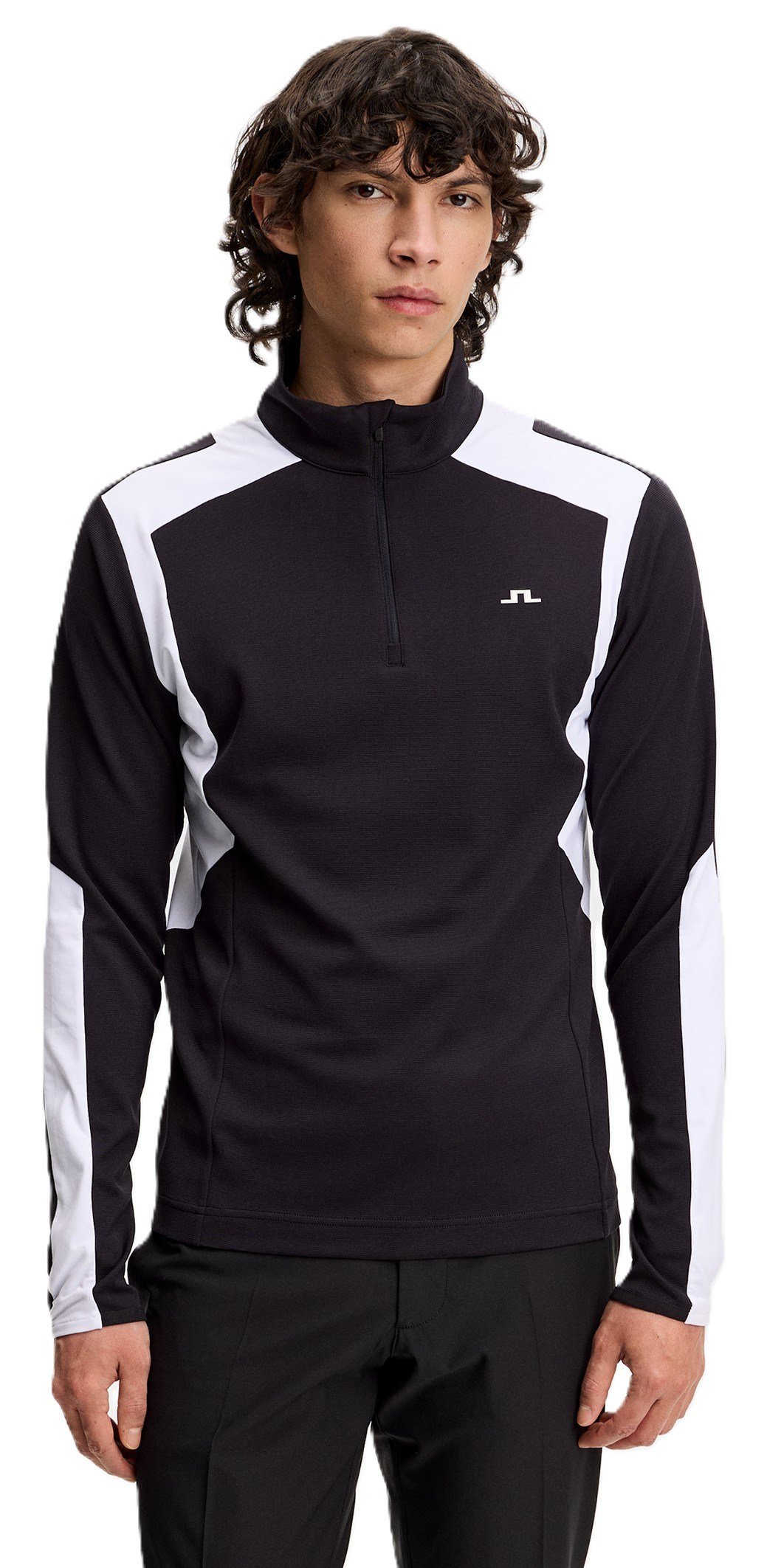 J.Lindeberg Lukas Quarter Zip herr sweatshirt, svart