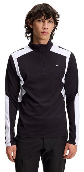 J.Lindeberg Lukas Quarter Zip herr sweatshirt, svart
