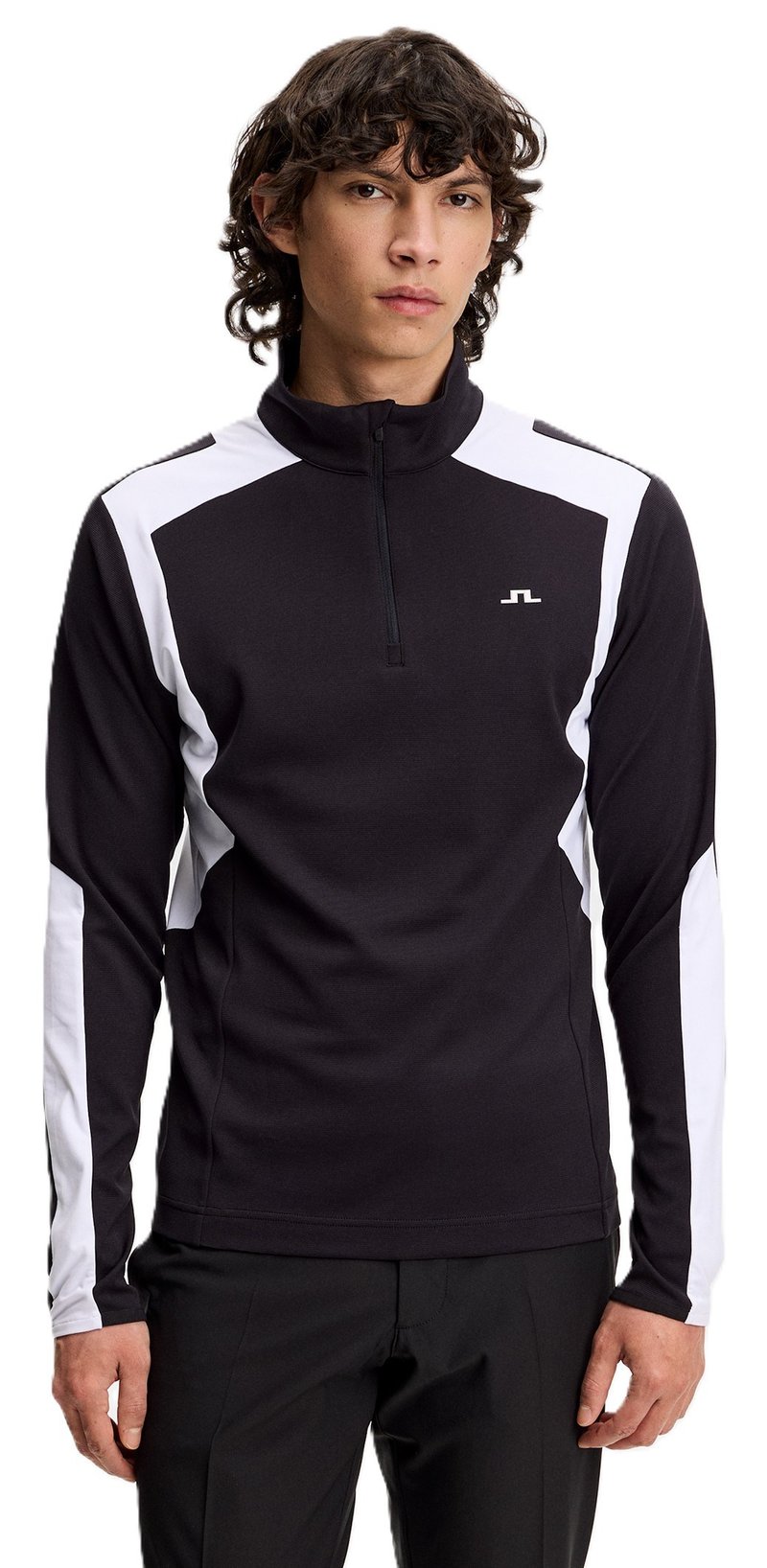 J.Lindeberg Lukas Quarter Zip herr sweatshirt, svart