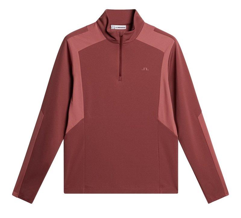 J.Lindeberg Lukas Quarter Zip herr sweatshirt, apple butter