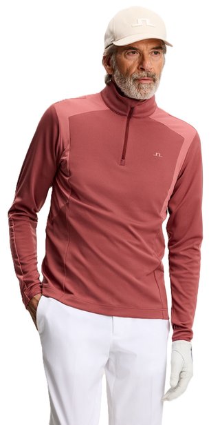 J.Lindeberg Lukas Quarter Zip herr sweatshirt, apple butter