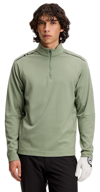 J.Lindeberg Leon Quarter Zip herr midlayer, hedge green