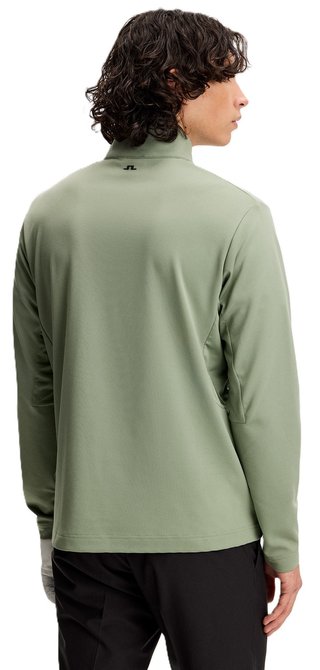 J.Lindeberg Leon Quarter Zip herr midlayer, hedge green