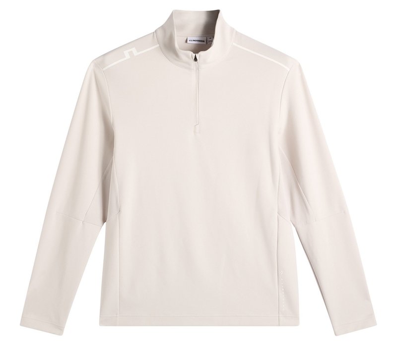 J.Lindeberg Leon Quarter Zip herr sweatshirt, moonbeam
