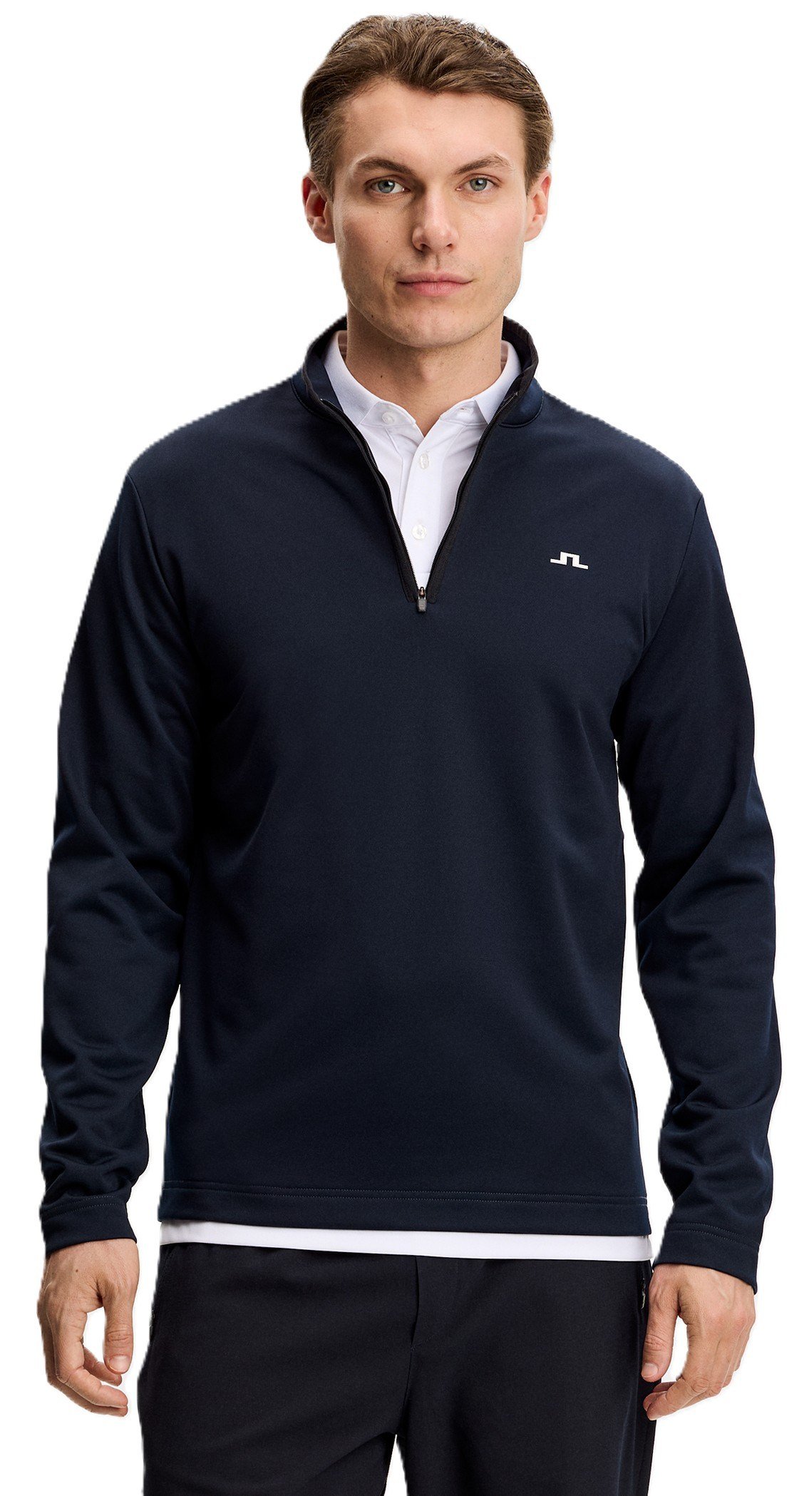 J.Lindeberg Clide Quarter Zip Mid Layer herr sweatshirt, JL Navy