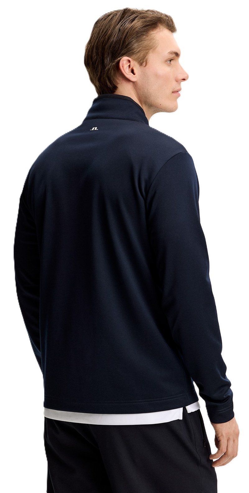 J.Lindeberg Clide Quarter Zip Mid Layer herr sweatshirt, JL Navy