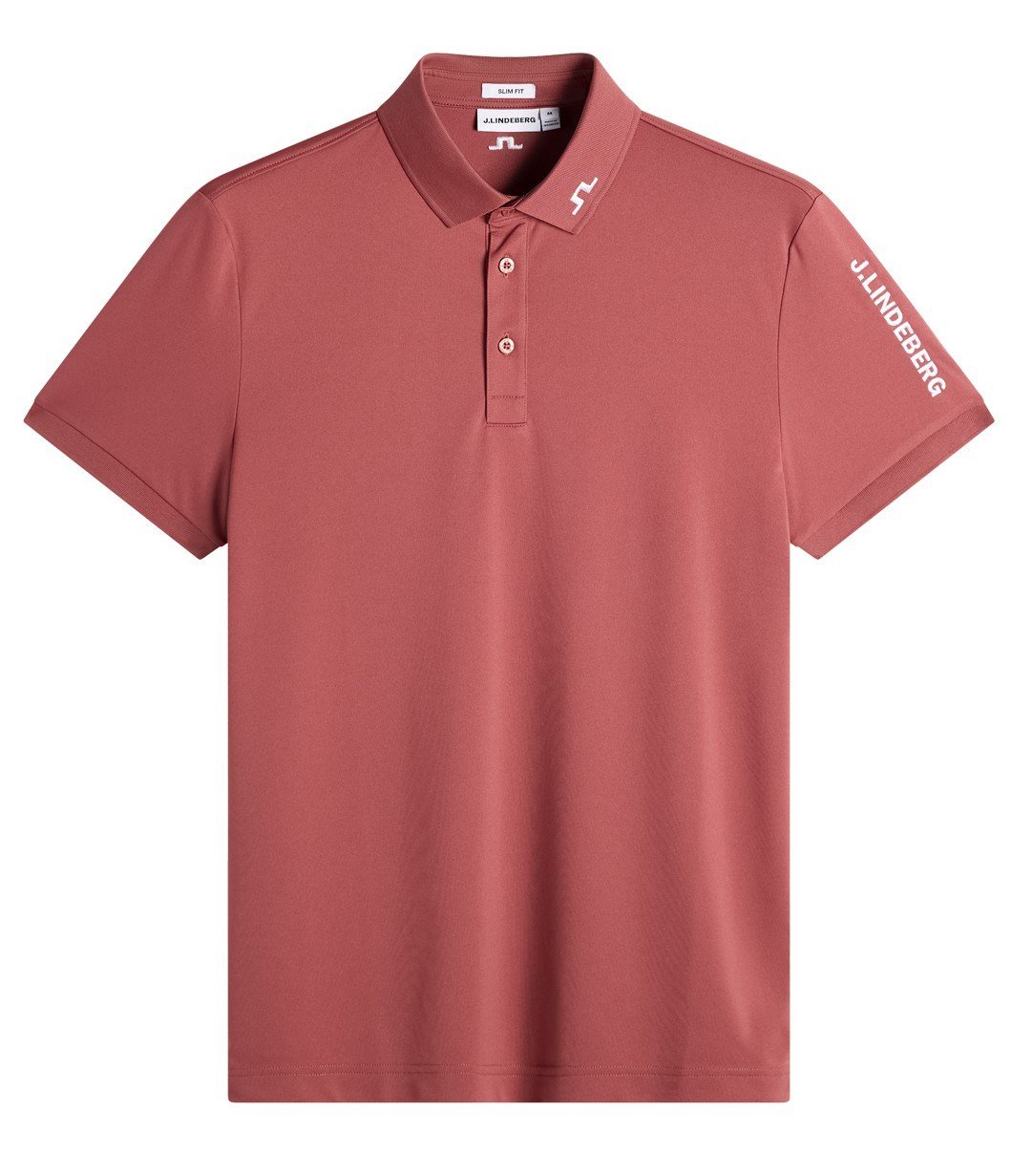 J.Lindeberg Tour Tech Slim Fit herr polo, apple butter