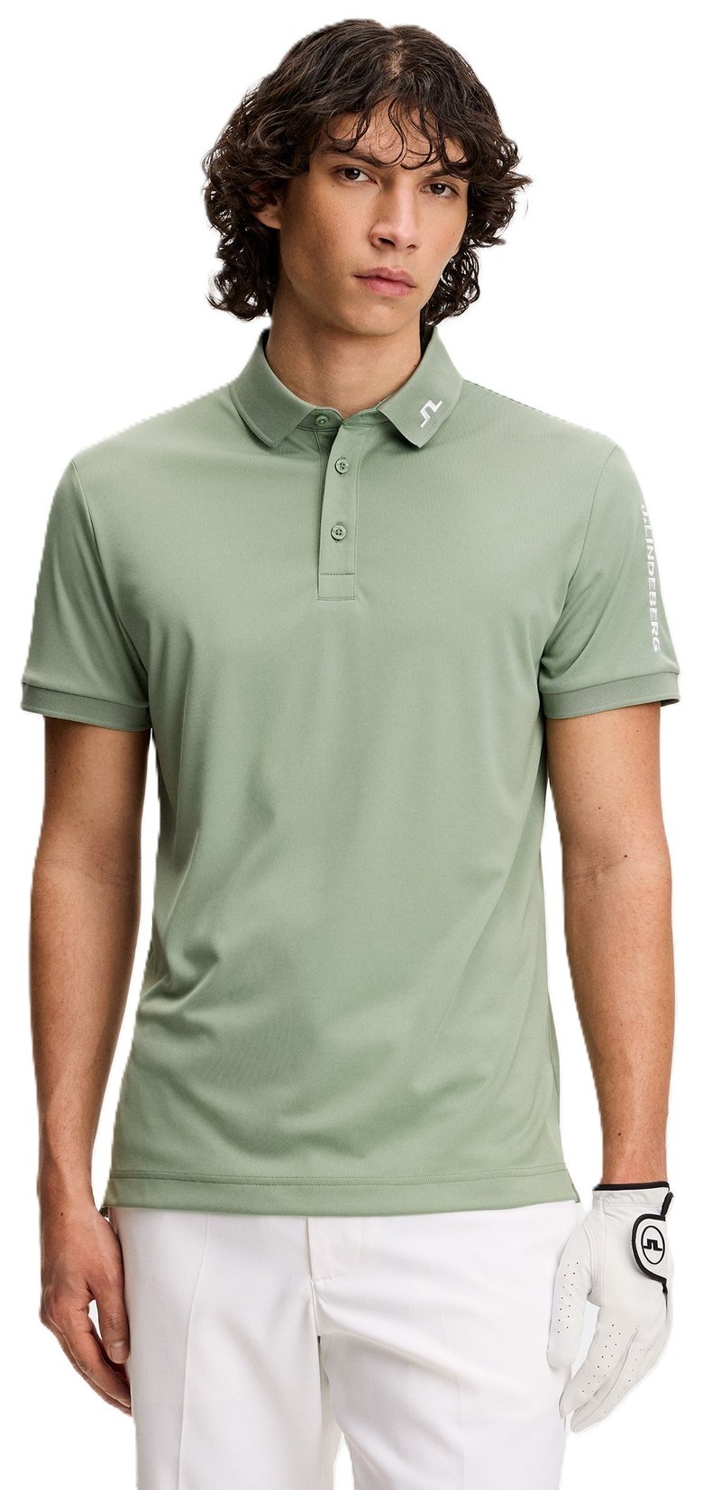 J.Lindeberg Tour Tech Slim Fit herr polo, hedge green
