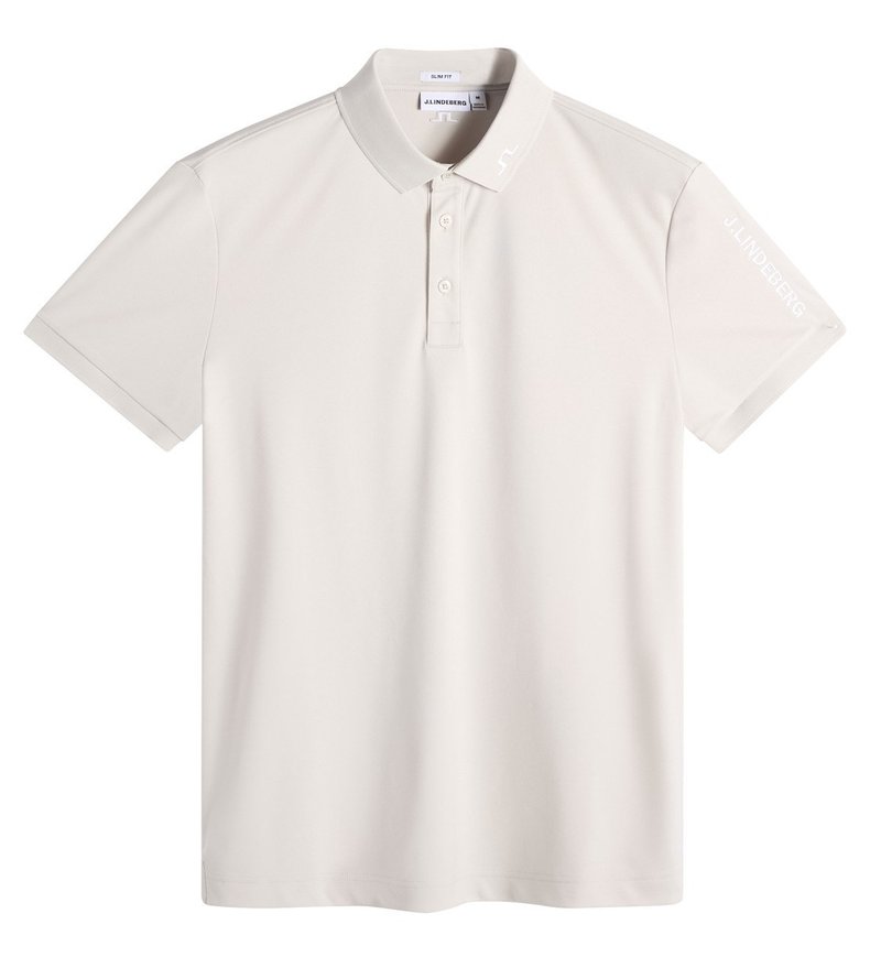 J.Lindeberg Tour Tech Slim Fit herr polo, moonbeam