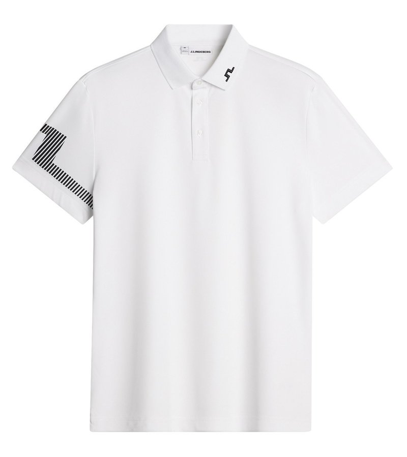 J.Lindeberg Heath herr polo, vit