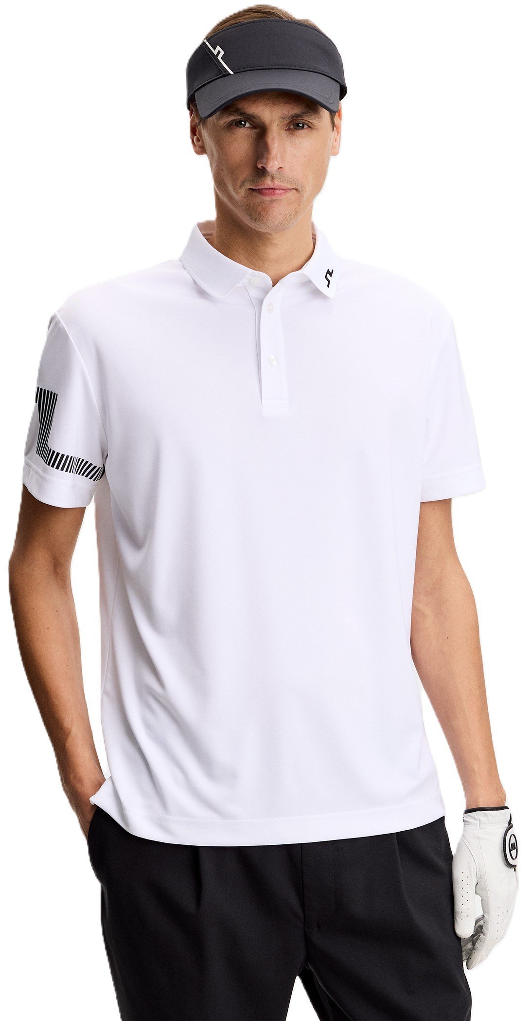 J.Lindeberg Heath herr polo, vit
