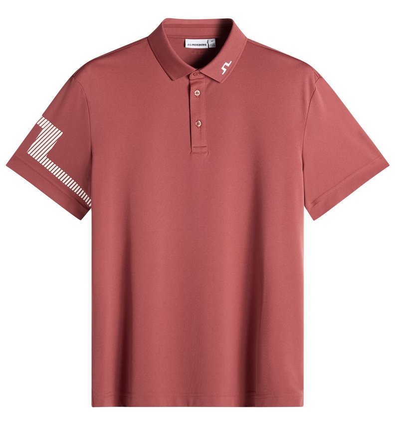 J.Lindeberg Heath herr polo, apple butter
