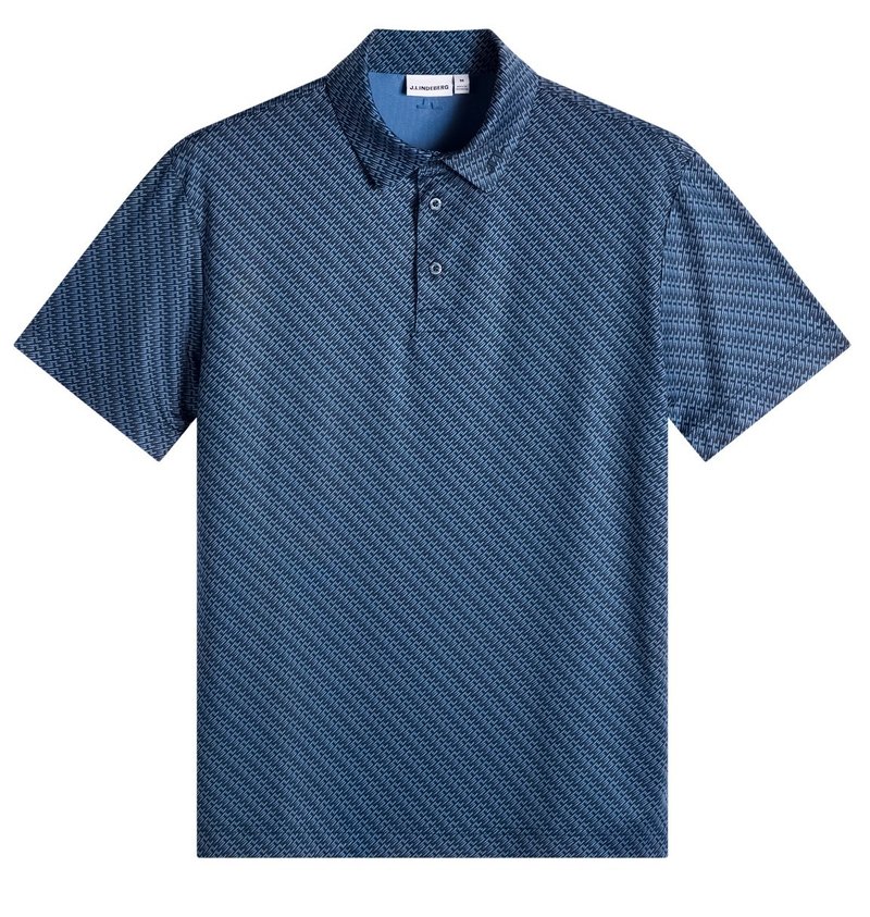 J.Lindeberg Tod Print herr polo, flight bridge navy fed