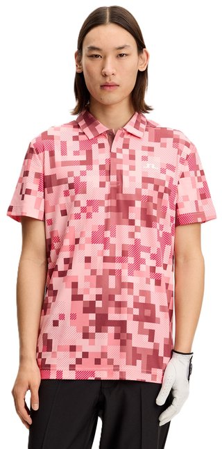 J.Lindeberg Dario Tour Print herr polo, tour 26 pink