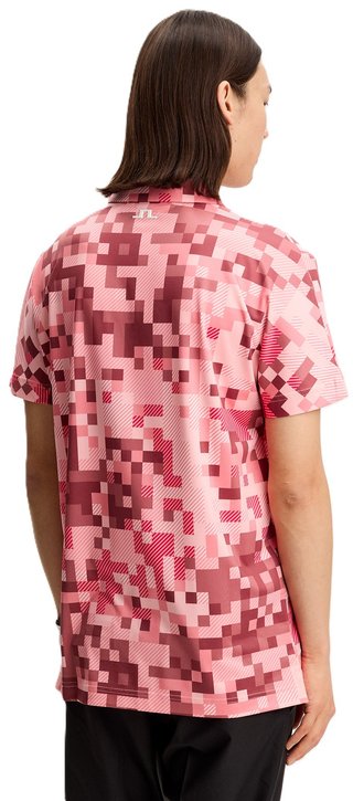 J.Lindeberg Dario Tour Print herr polo, tour 26 pink