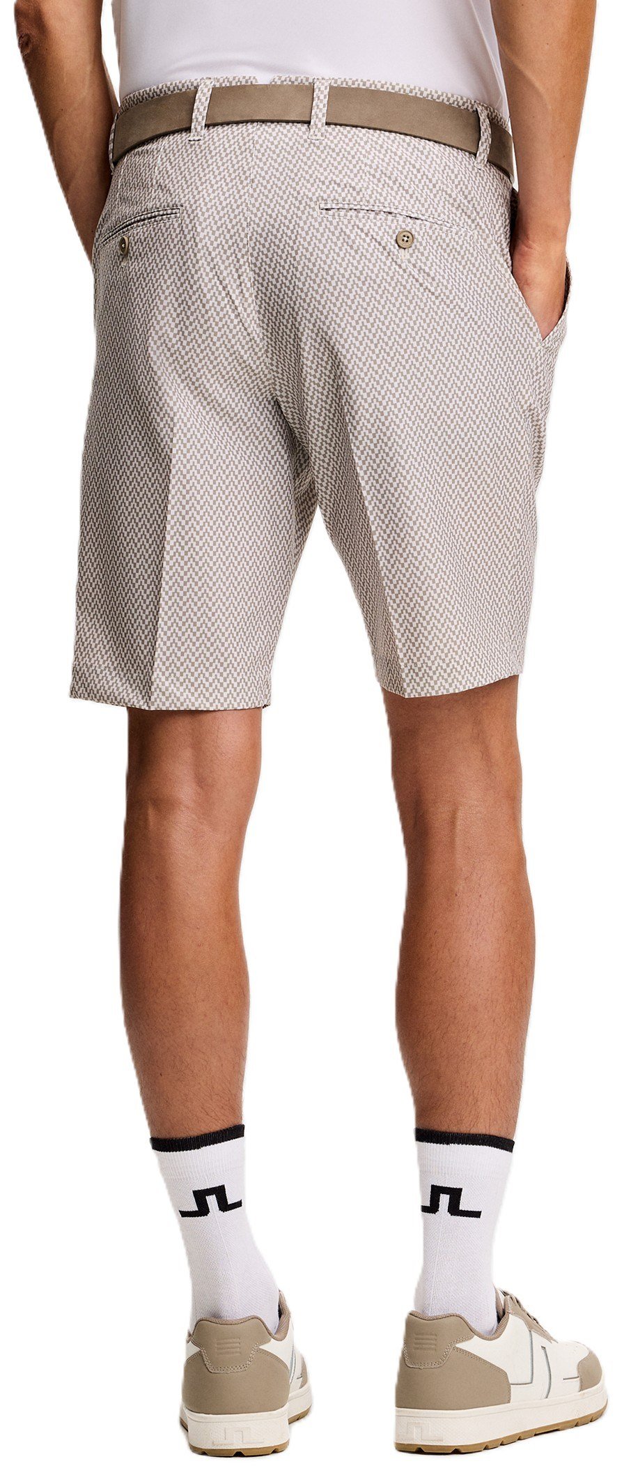 J.Lindeberg Eloy Print herr shorts, bridge stack brindle