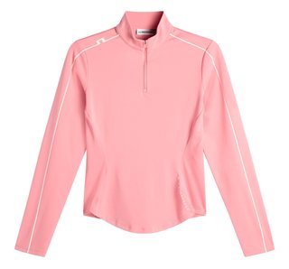 J.Lindeberg Adiola Quarter Zip Mid Layer dam sweatshirt, flamingo plume
