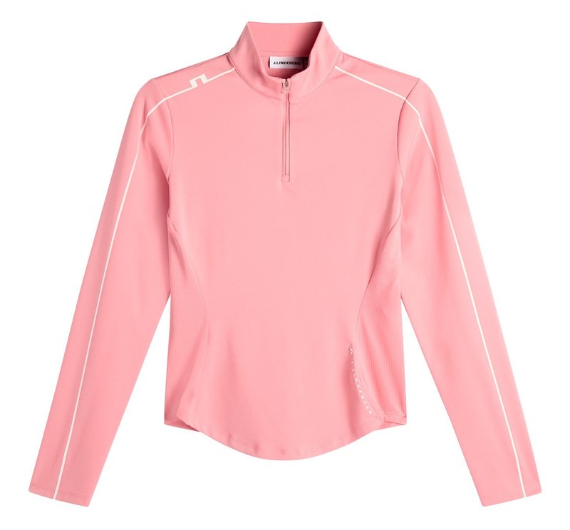 J.Lindeberg Adiola Quarter Zip Mid Layer dam sweatshirt, flamingo plume