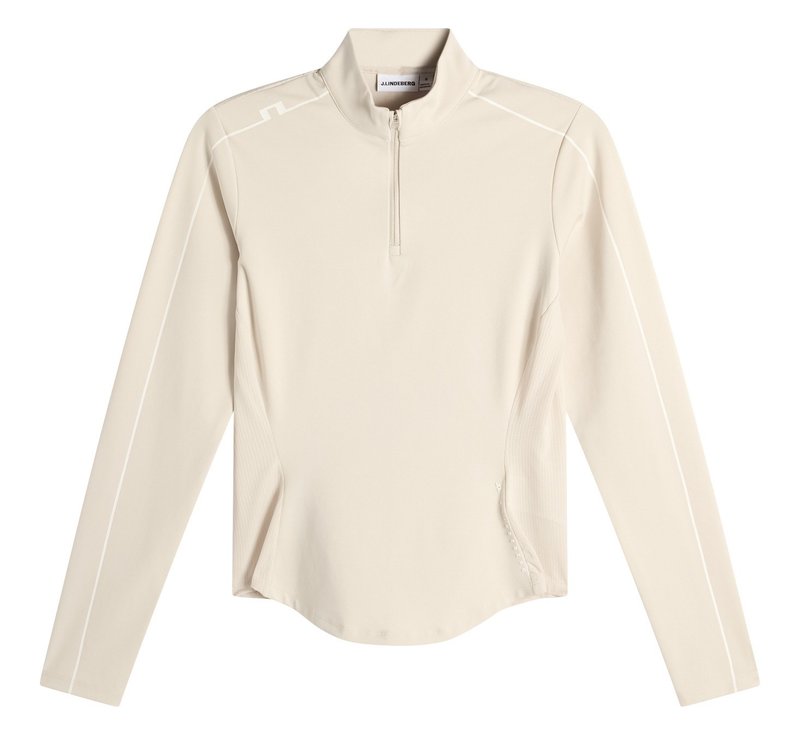 J.Lindeberg Adiola Quarter Zip Mid Layer damtröja, moonbeam