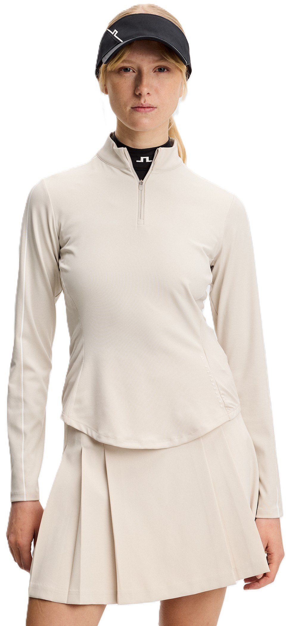 J.Lindeberg Adiola Quarter Zip Mid Layer damtröja, moonbeam