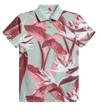 J.Lindeberg Tour Tech Print dam polo, paradise jadeite