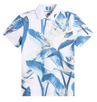 J.Lindeberg Tour Tech Print dam polo, paradise skylight
