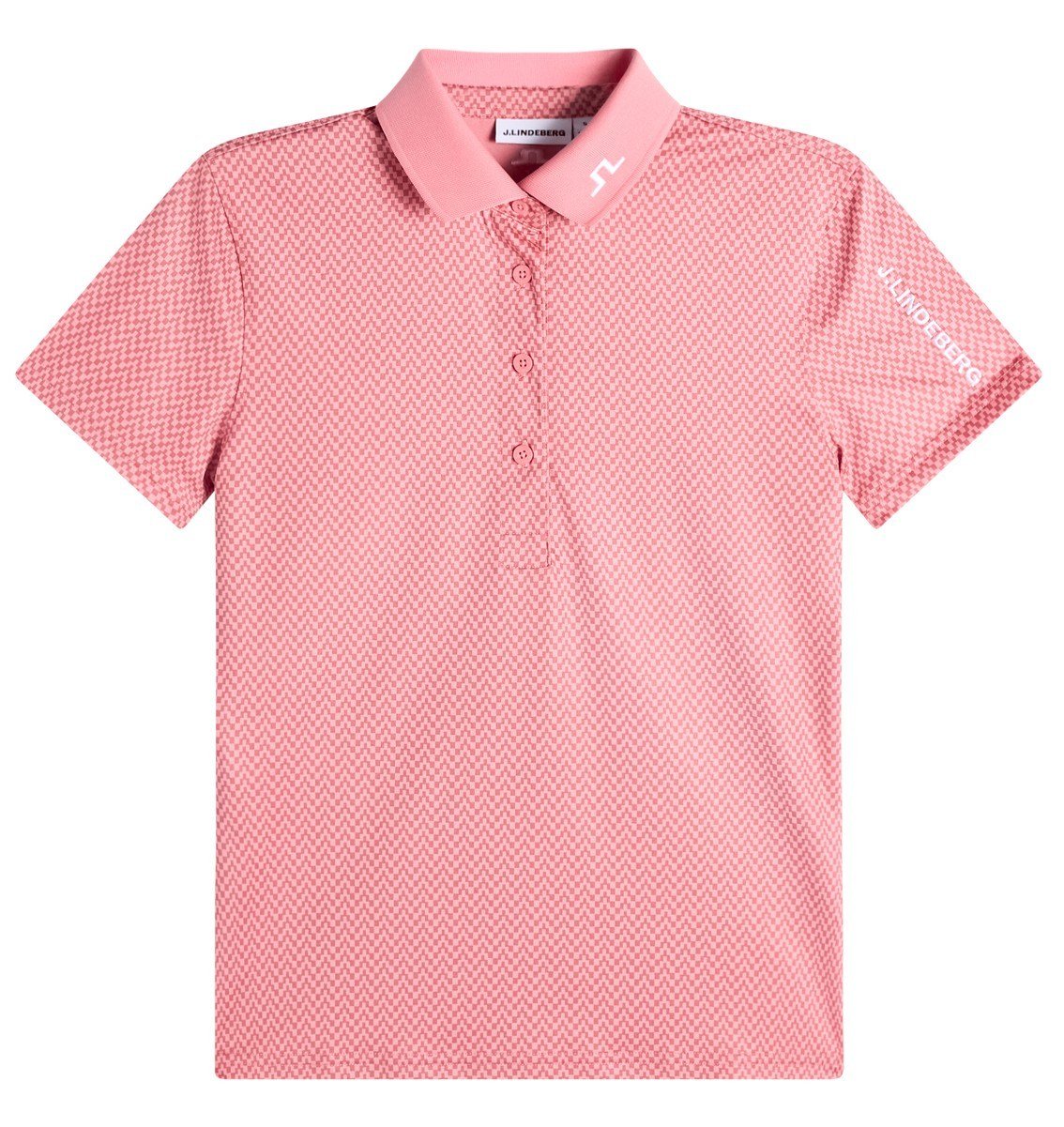 J.Lindeberg Tour Tech Print dam polo, bridge stack rose