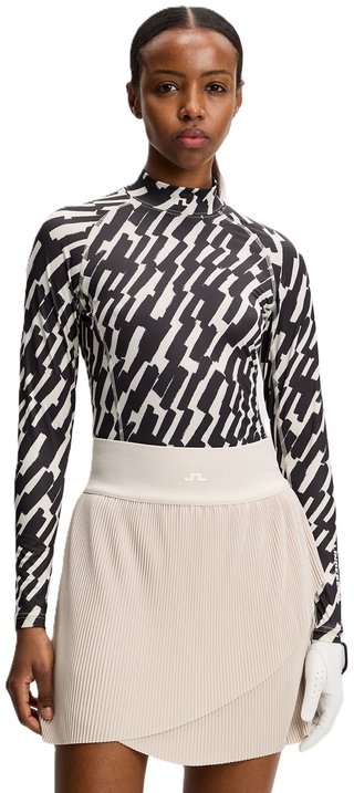 J.Lindeberg Ella Print Compression dam topp, oak moonbeam