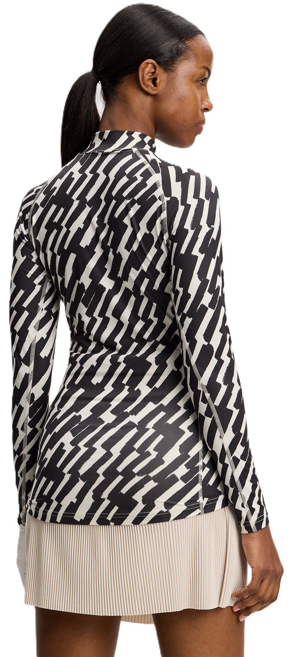J.Lindeberg Ella Print Compression dam topp, oak moonbeam