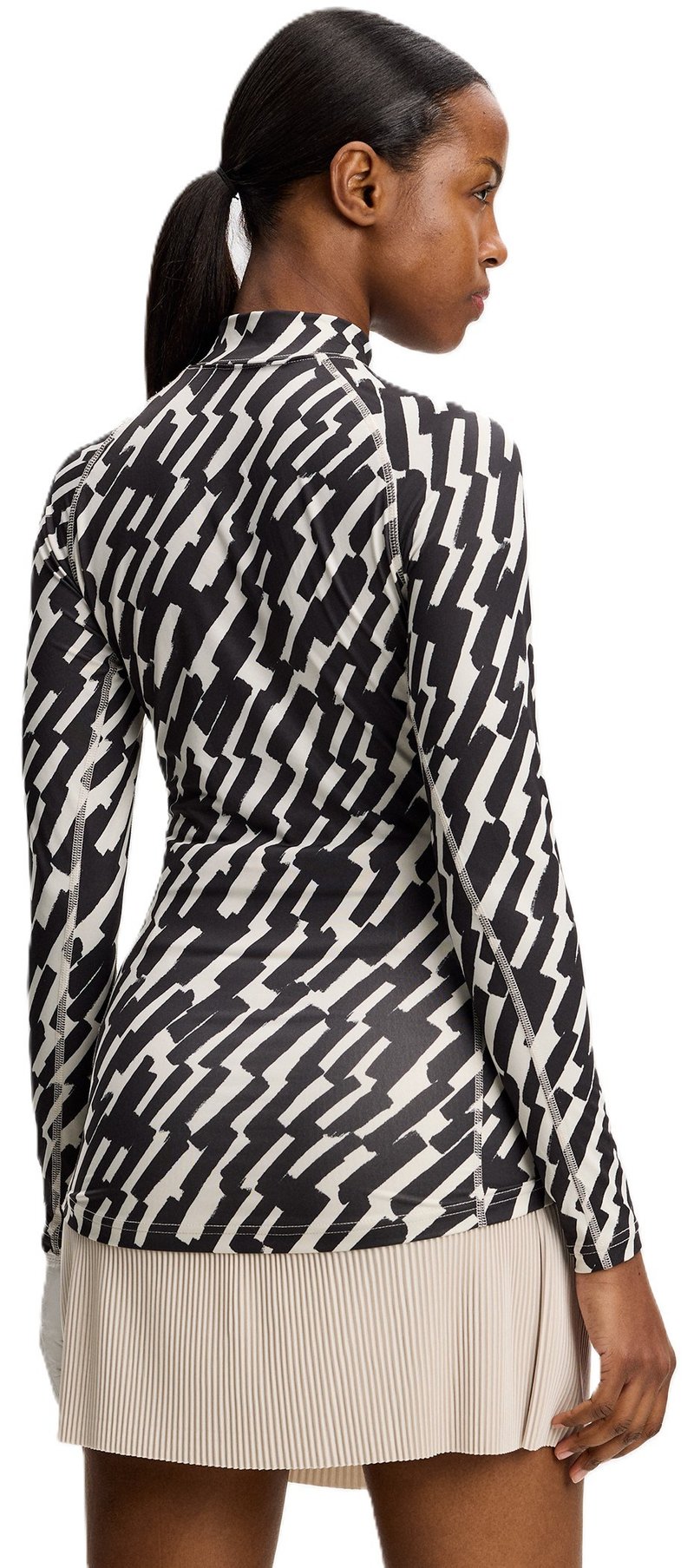 J.Lindeberg Ella Print Compression dam topp, oak moonbeam