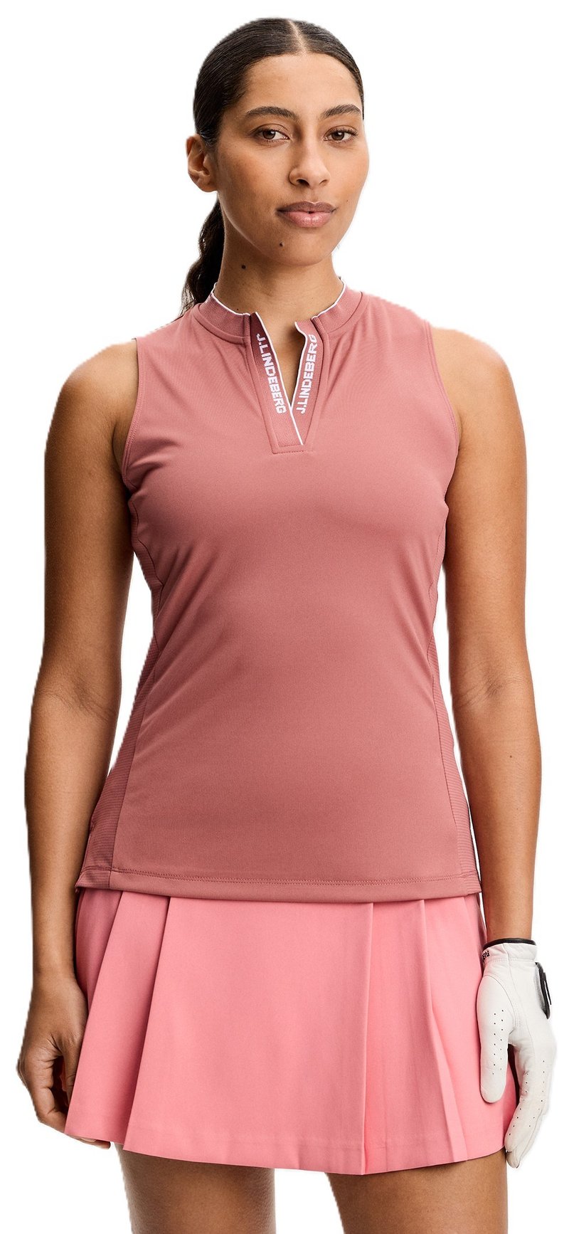 J.Lindeberg Leya Sleeveless dampolo, withered rose