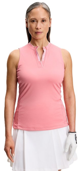 J.Lindeberg Leya Sleeveless dampolo, flamingo plume