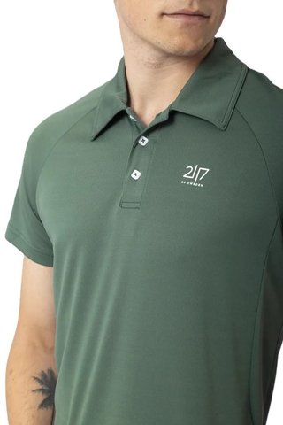 2117 of Sweden Fröseke Technical Pique herr polo, forest green