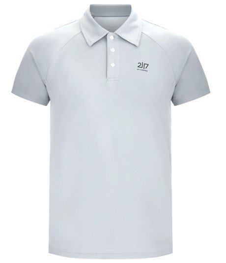 2117 of Sweden Fröseke Technical Pique herr polo, pearl blue