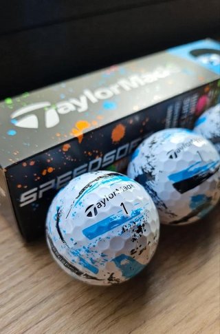 TaylorMade SpeedSoft Ink golfbollar, mix färger (blå, grön, orange, rosa)