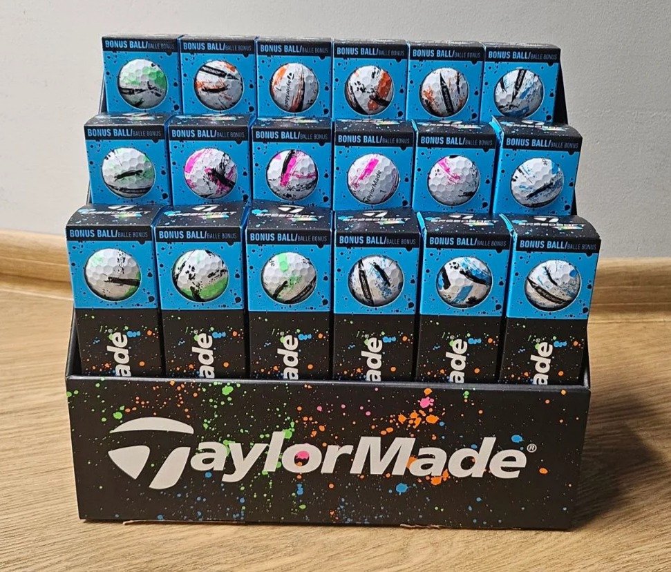 TaylorMade SpeedSoft Ink golfbollar, mix färger (blå, grön, orange, rosa)